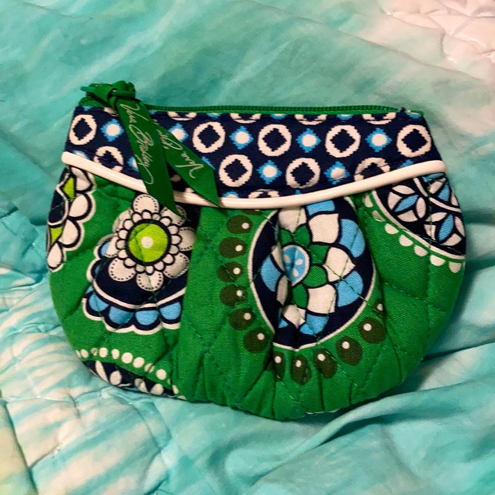Vera Bradley Green Print clutch
